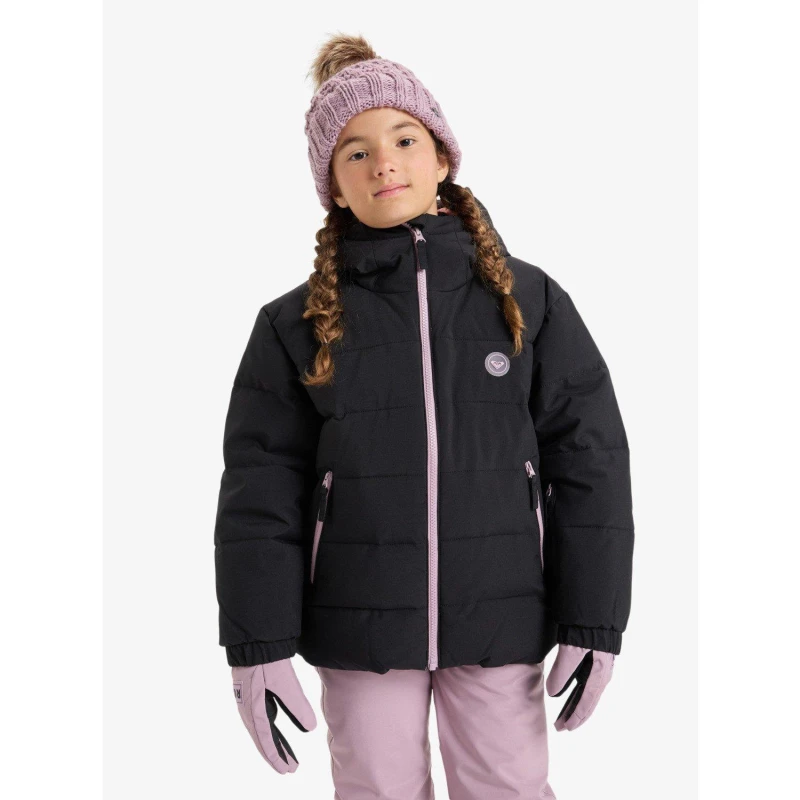 Image of Roxy Kids Snowyhill Ski Jacket Black female 7-8 (S)