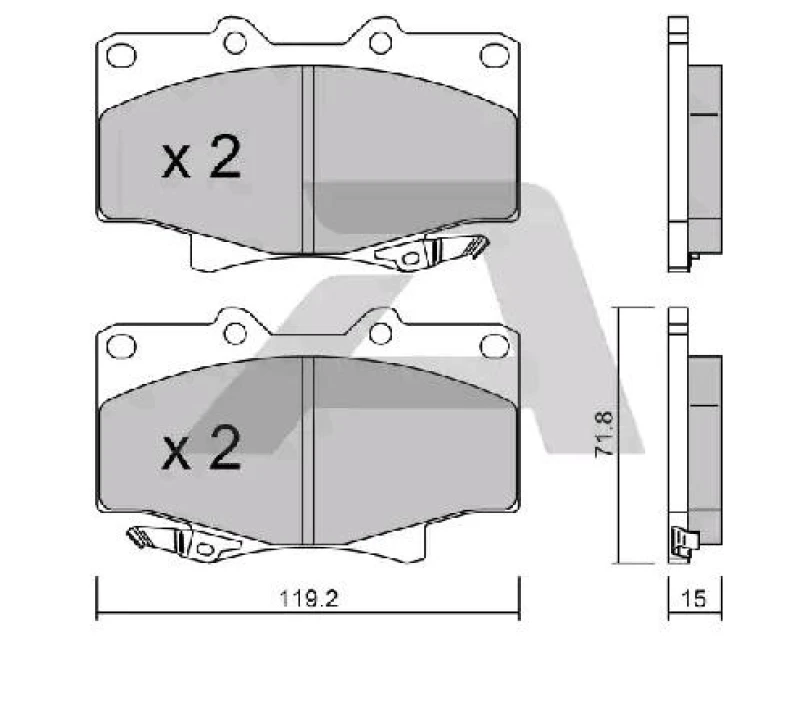 Image of AISIN Brake pad set AISIN BPTO-1918