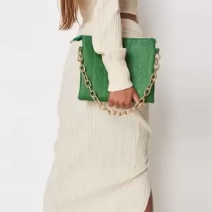 image of Missguided Embossed Crossbody Bag - Green