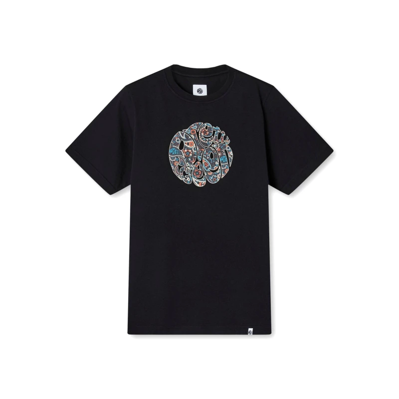Image of Pretty Green Mens Wonderwall Logo Regular Fit T-Shirt Black male Small