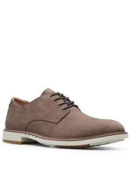Image of Clarks Un Elott Lace Up Shoes - Taupe, Size 9, Men
