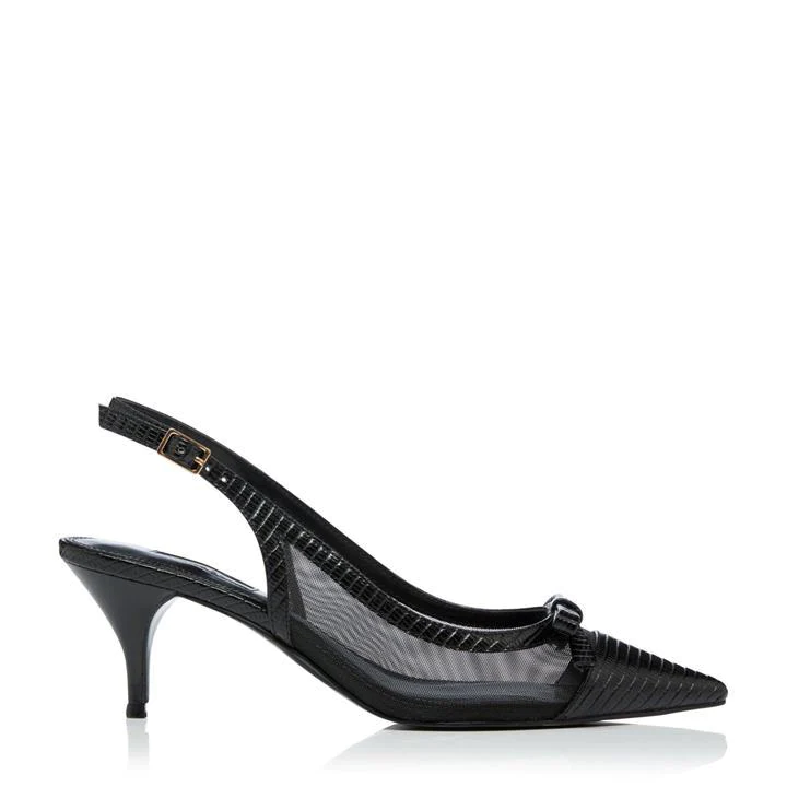 Image of Dune Black 'Celeste' Mid Stiletto Heel Court Shoes - 3