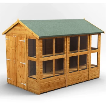 Image of 10x6 Power Apex Potting Shed Double Doors - Brown
