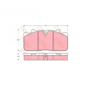 Image of Brake Pad Set TRW GDB5069