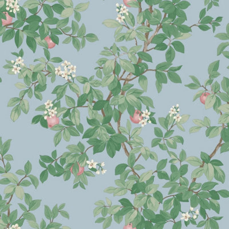 Image of Holden Decor Orange Tree Sky Blue Wallpaper