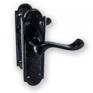Image of LocksOnline Turnberry Door Handle Set on Backplate