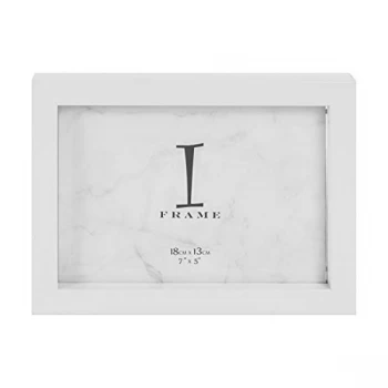 image of 7" x 5" - iFrame Plastic White Photo Frame