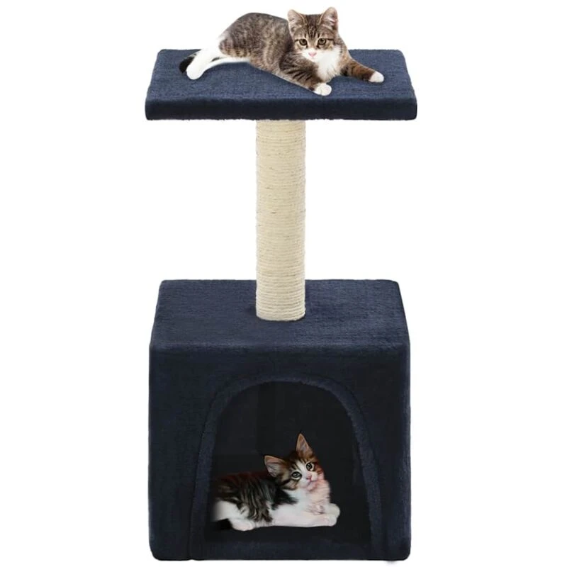 Image of Cat Tree with Sisal Scratching Post 55cm Dark Blue