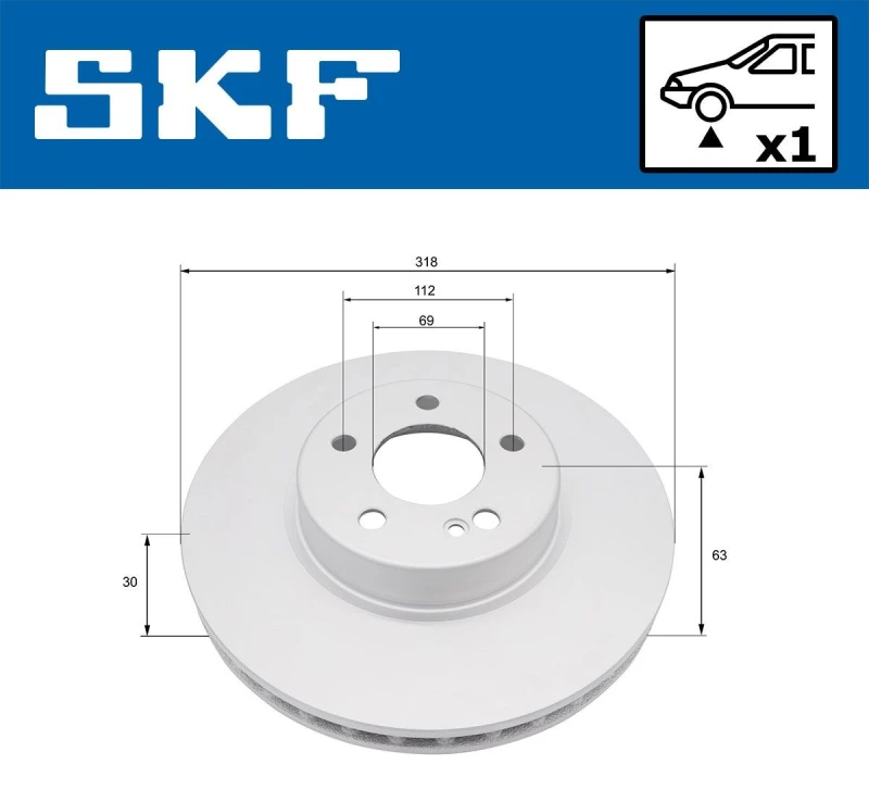 Image of SKF Brake disc SKF VKBD 81374 V1