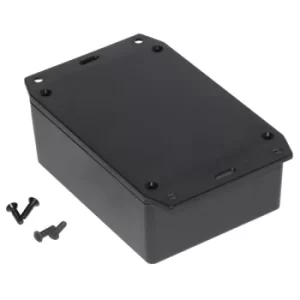 image of Hammond 1591XXSFLBK FRABS Enclosure Flanged Lid 110 x 82 x 43mm Black