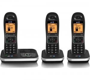 Image of BT 7610 Cordless Phone with Answering Machine Triple Handsets