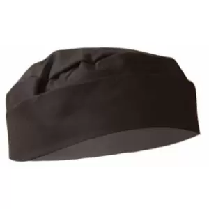 image of Dennys - Mens Black Skull Cap / Chefswear (m) (Black) - Black