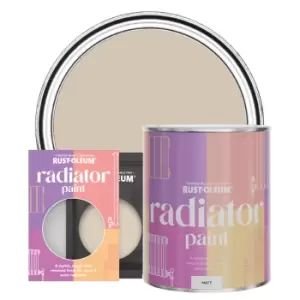 Image of Rust-Oleum Radiator Paint, Matt Finish - Butterscotch - 750ml