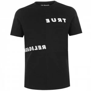 Image of True Religion Logo Stripe t Shirt - Black/White
