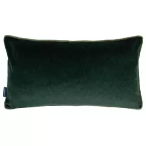 Image of Torto Rectangular Opulent Velvet Cushion Emerald/Moss, Emerald/Moss / 30 x 60cm / Polyester Filled