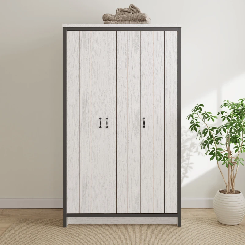Image of GFW Boston 3 Door Wardrobe in White White Unisex