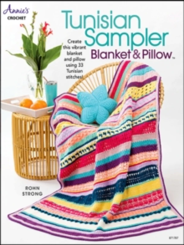 Image of Tunisian Sampler Blanket & Pillow : Create This Vibrant Blanket and Pillow Using 33 Tunisian Stitches! Paperback / softback