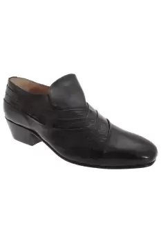 Image of Folded Vamp Tab Full Leather Reptile Shoes