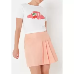 image of Missguided Pleated Tennis Skirt - Orange