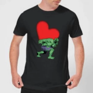 Image of Marvel Comics Hulk Heart T-Shirt - Black