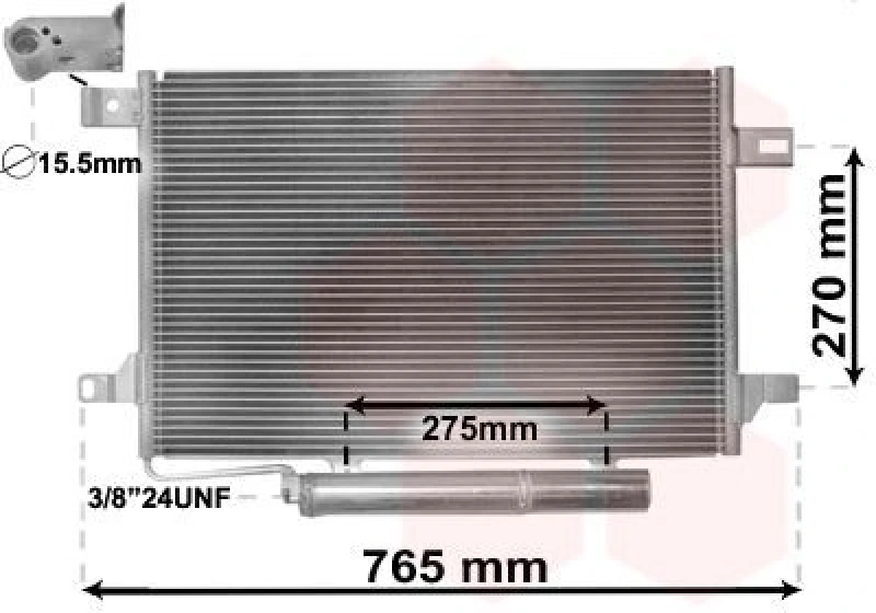 Image of VAN WEZEL Air conditioning condenser VAN WEZEL 30005382