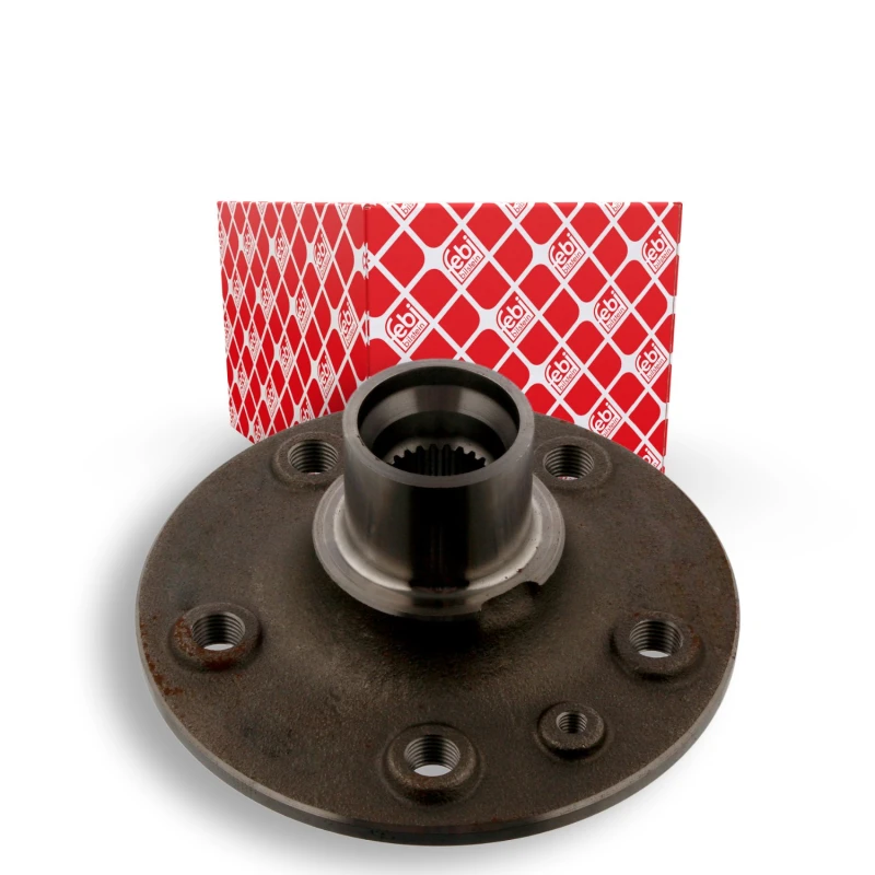 Image of FEBI BILSTEIN 34321 Wheel Hub Front Axle, without wheel bearing Wheel Hub (653)