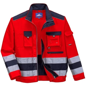 Image of Portwest - TX50RNRS - sz S Lille Hi-Vis Jacket - Red/Navy