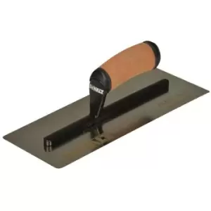 Image of DDW2986 0.5mm flex Stainless Steel Curved Trowel Leather Handle 12" - DEWALT Drywall