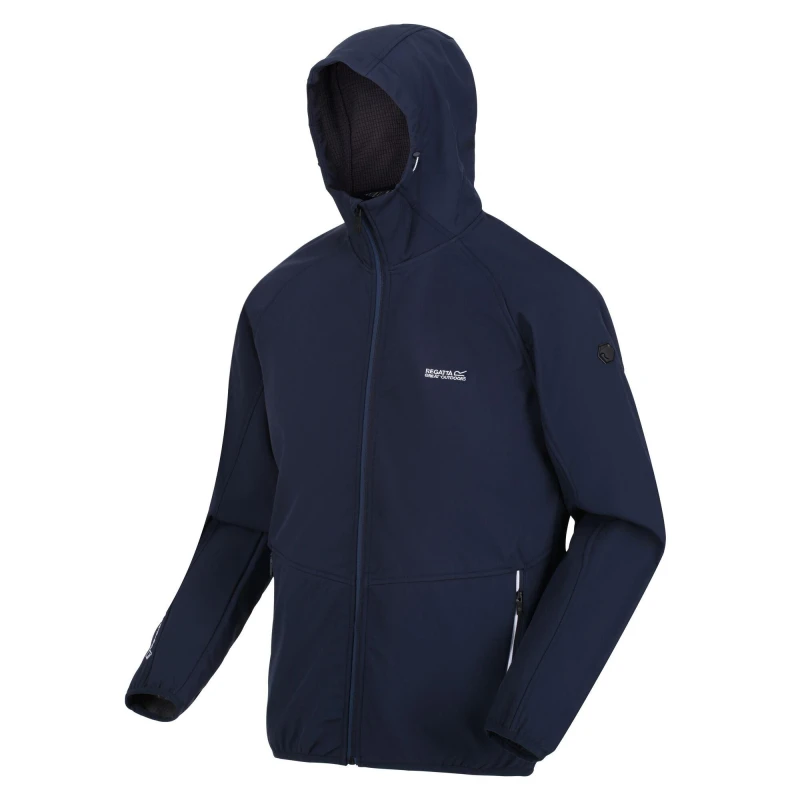 Image of Regatta Mens Arec Iii Warm Backed Hooded Softshell Jacket L - Chest 41-42' (104-106.5cm) NAVY RML218-540-L