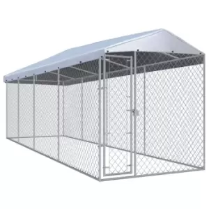 image of Vidaxl Outdoor Dog Kennel With Roof 760X190X225 Cm