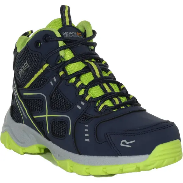 Image of Regatta Boys Vendeavour Waterproof Lace Up Walking Boots UK Size 12 (EU 31) Navy/LmePnch RKF804B-9TD-12