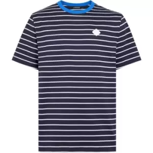 Image of J Lindeberg Stan Stripe T Shirt - Blue