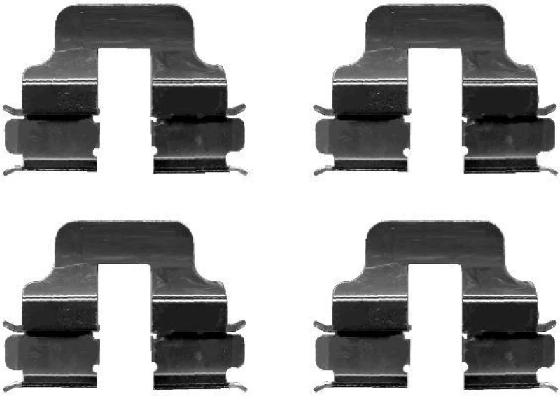 Image of HELLA Brake pad fitting kit HELLA 8DZ 355 202-801