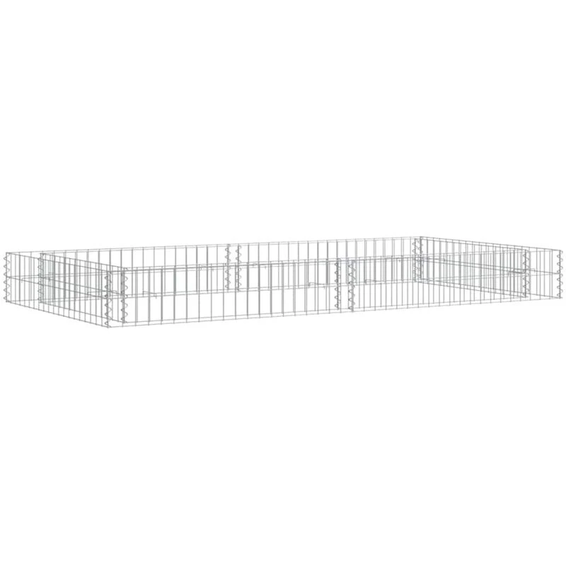 Image of VIDAXL Gabion Raised Bed Galvanised Steel 200x100x20cm Vidaxl 8720286764350
