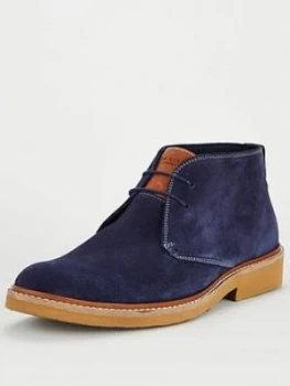 Image of Ted Baker Arguill Suede Chukka Boots - Navy, Size 10, Men