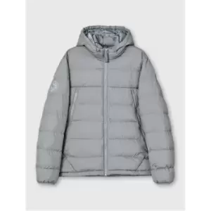 image of Pretty Green Quilted Puffer Jacket - Grey