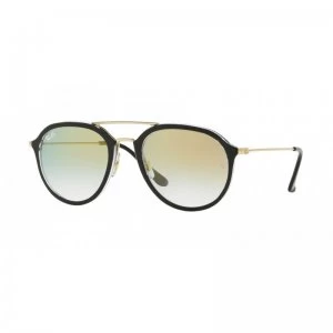 Image of Ray-Ban Highstreet Sunglasses RB4253 6052Y0 Size 53 - Black;Gold