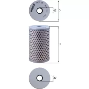 image of Hydraulic Filter -Element HX 15 by Mahle