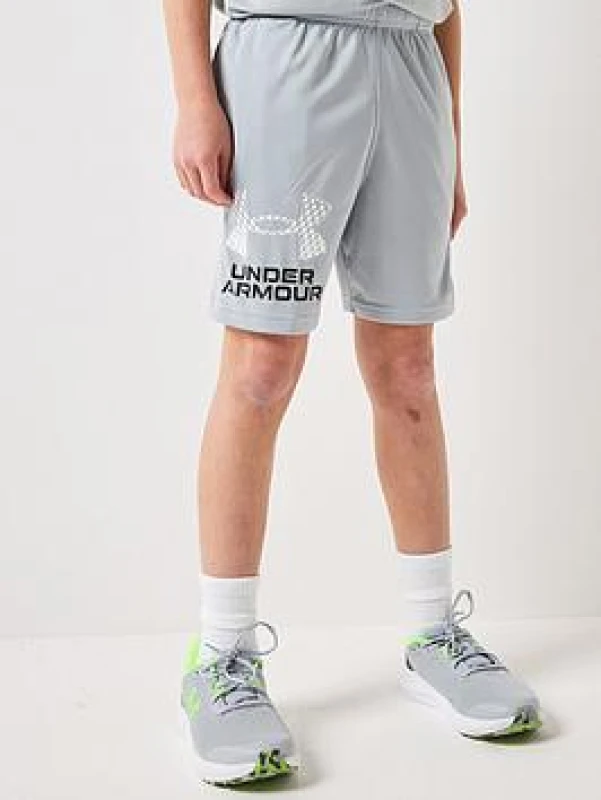 Image of Under Armour Prototype 2 Logo Shorts Juniors Performance Shorts 7 - 8 Years (S) Grey 47836502175