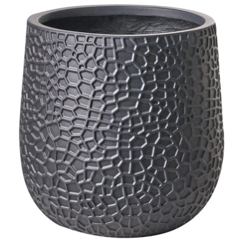 Image of Beliani Plant Pot Qiyun 41cm Black