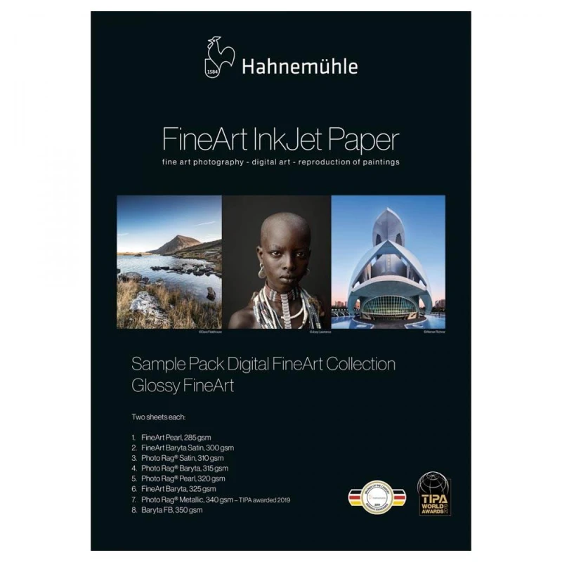 Image of Hahnemuehle Sample Pack Glossy FineArt A3+