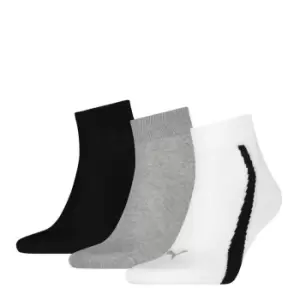 Puma 3 Pack Lifestyle Quarter Socks - White