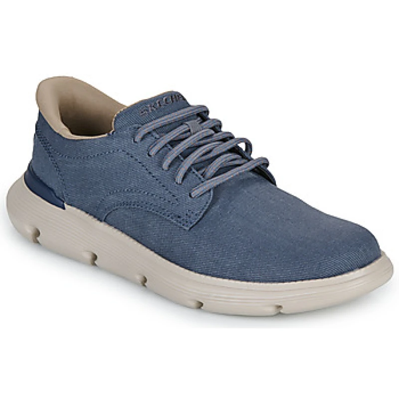 Image of Skechers GARZA Canvas Bungee Lace Slip-Ins Blue Canvas Blue