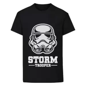 Image of Star Wars Boys Stormtrooper Mask T-Shirt (11-12 Years) (Black)