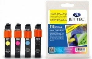 Image of JetTec Epson T1801 Black And Tri Colour Ink Cartridge