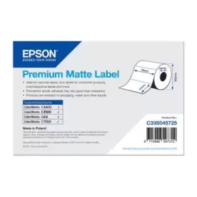 image of Epson (C33S045725) Original White Premium Matte Labels 76mm x 51mm (2310 Labels)