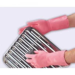 Image of Polyco Gloves Gauntlet Latex Size 7 Pink