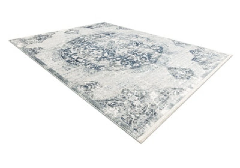 Image of RugsX Distin 0820A Navy Blue / Blue / White Modern Carpet - Ornament, Vintag 80X150 Cm