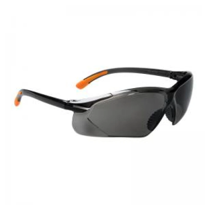 Image of Portwest Fossa Safety Glasses Black Smoke PW15SKR