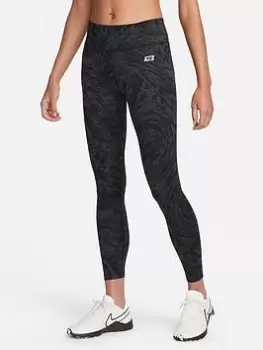 image of Nike One 7/8 Legging - Black/White, Size XL, Women